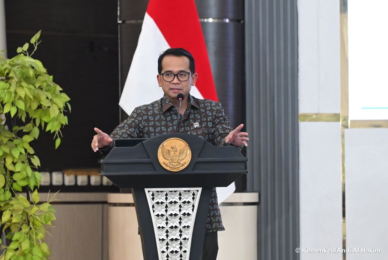 Wamenkeu Nurkholisoh Ibnu Aman berbicara di Indonesia Future Leaders Summit 2026